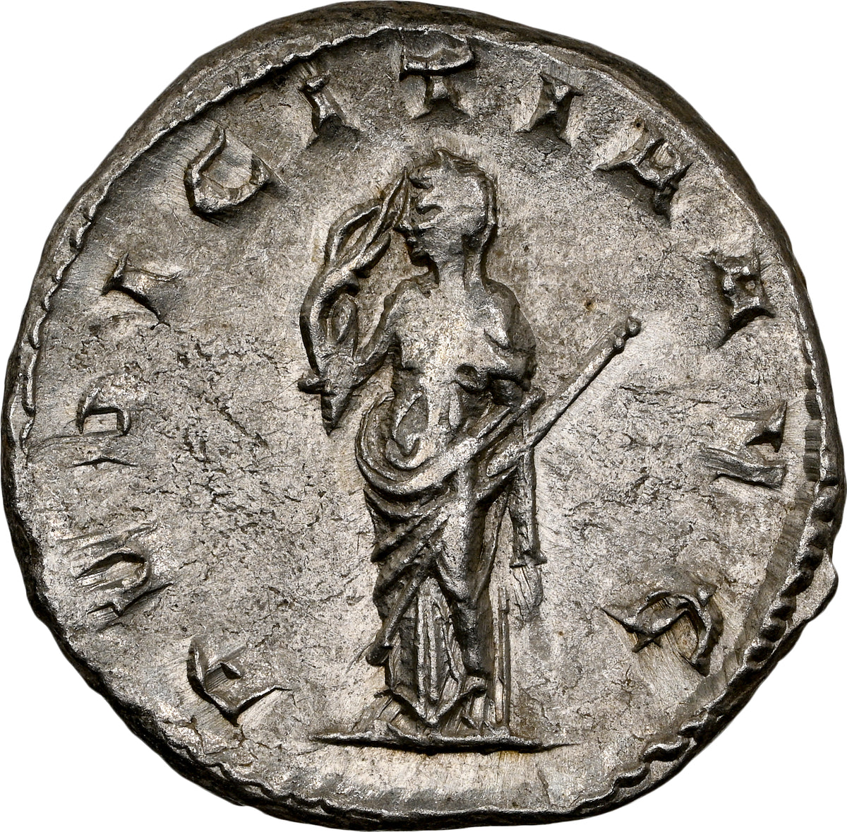 Roman Empire - Herennia Etruscilla - Silver Double-Denarius - NGC Ch XF