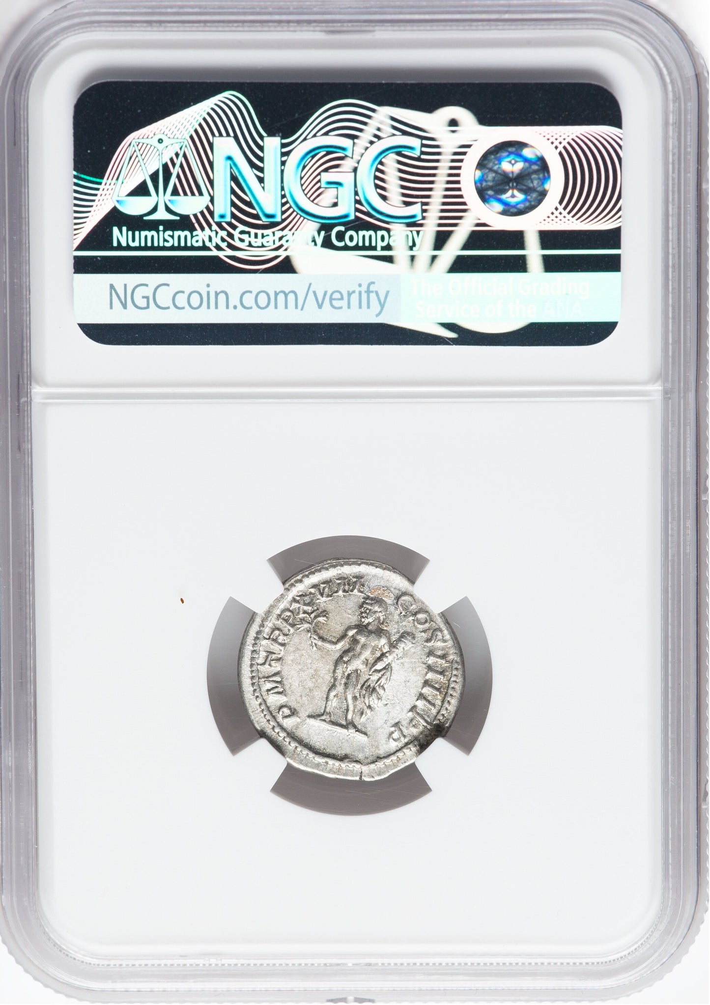 Roman Empire - Caracalla - Silver Denarius - NGC AU