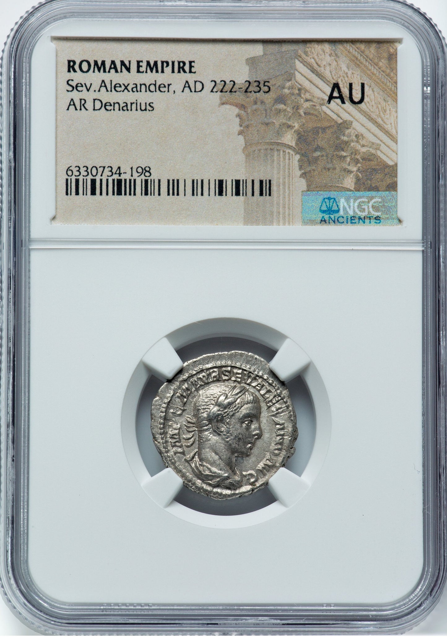 Roman Empire - Severus Alexander - Silver Denarius - NGC AU - RIC:182c