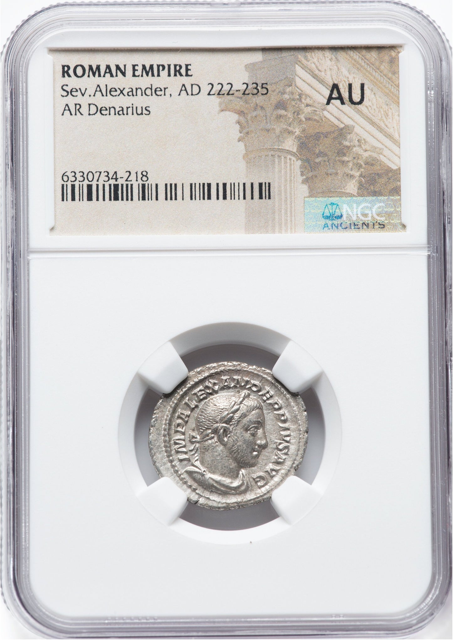 Roman Empire - Severus Alexander - Silver Denarius - NGC AU - RIC:114
