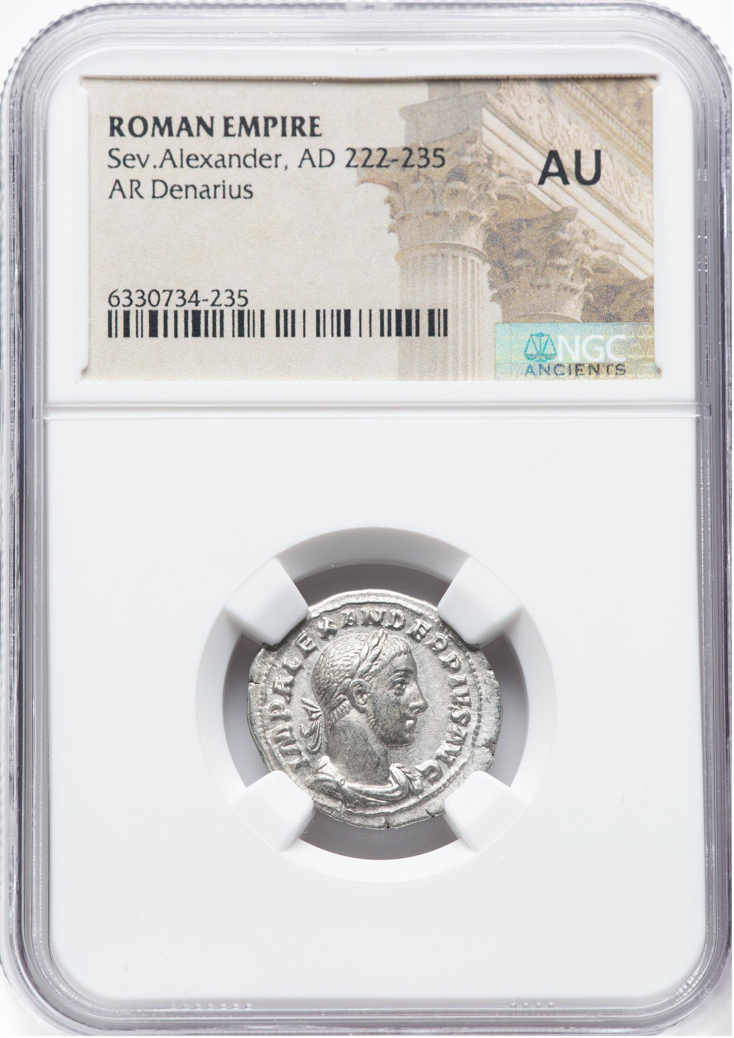Roman Empire - Severus Alexander - Silver Denarius - NGC AU - RIC:246