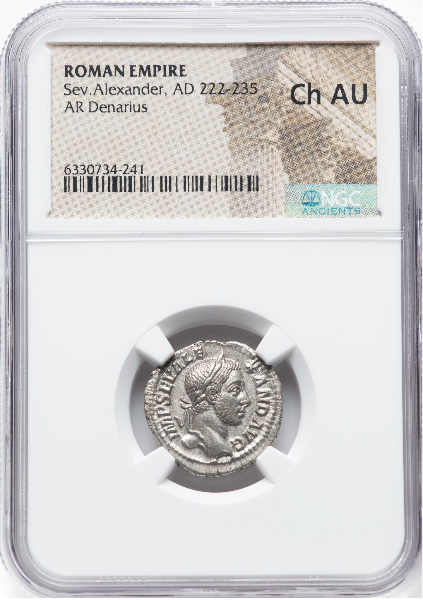 Roman Empire - Severus Alexander - Silver Denarius - NGC Ch AU