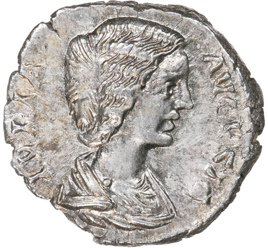 Roman Empire - Julia Domna - Silver Denarius - NGC Ch AU - RIC:555
