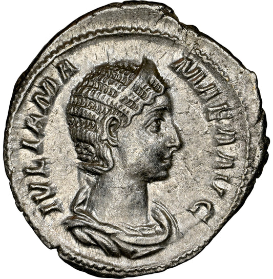 Roman Empire - Julia Mamaea - Silver Denarius - NGC Ch AU - RIC:338