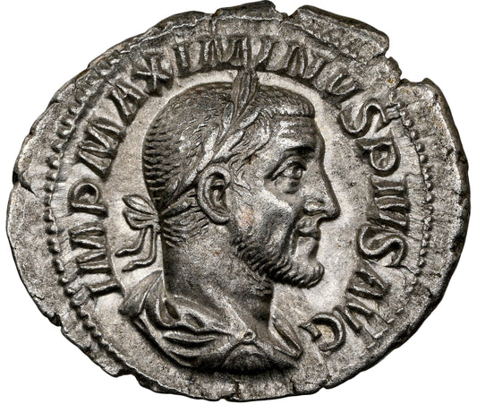 Roman Empire - Maximinus I - Silver Denarius - NGC AU - RIC:14