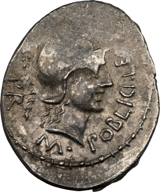 Roman Imperatorial - Pompey Junior - Silver Denarius - NGC XF - Crawf. 469/1a