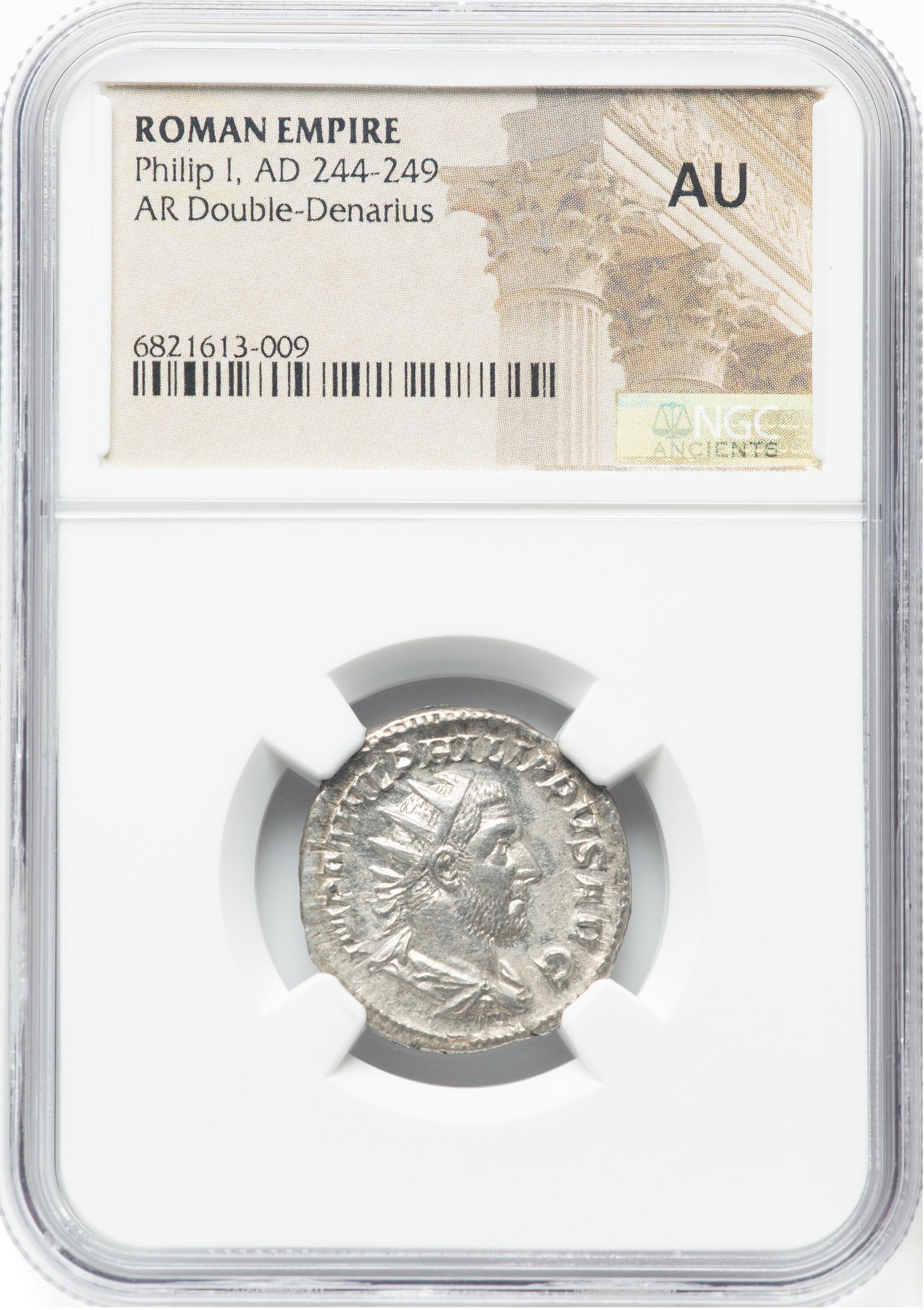 Roman Empire - Philip I - Silver Double-Denarius - NGC AU - RIC:38b