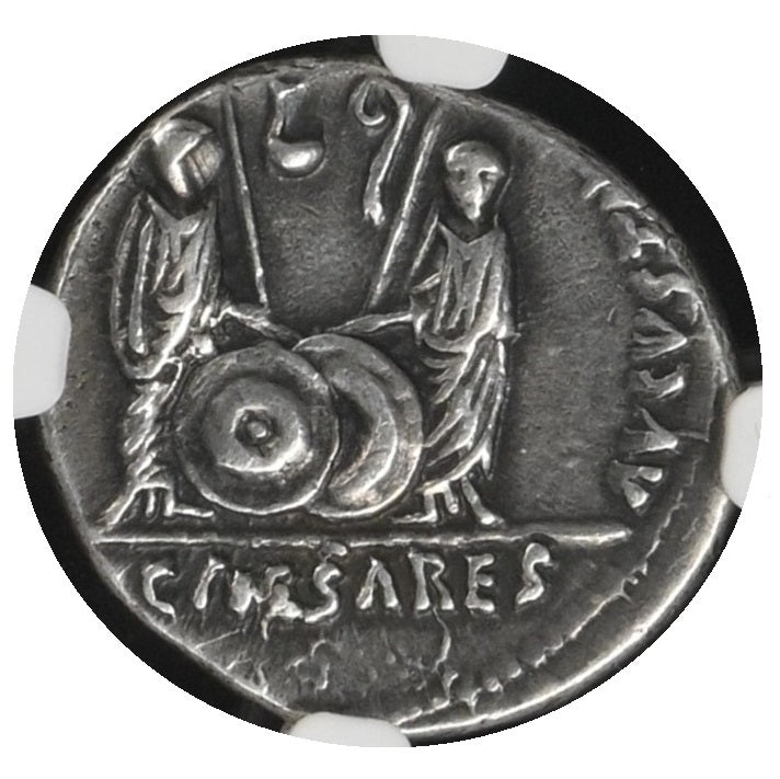 Roman Empire - Augustus - Silver Denarius - NGC Ch VF - RIC:207