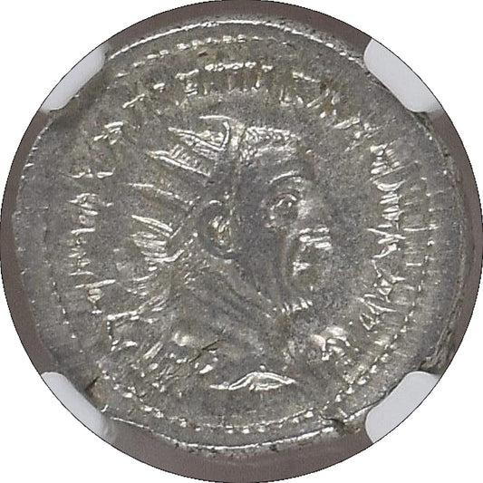 Roman Empire - Trajan Decius - Silver Double-Denarius - NGC AU - RIC:16