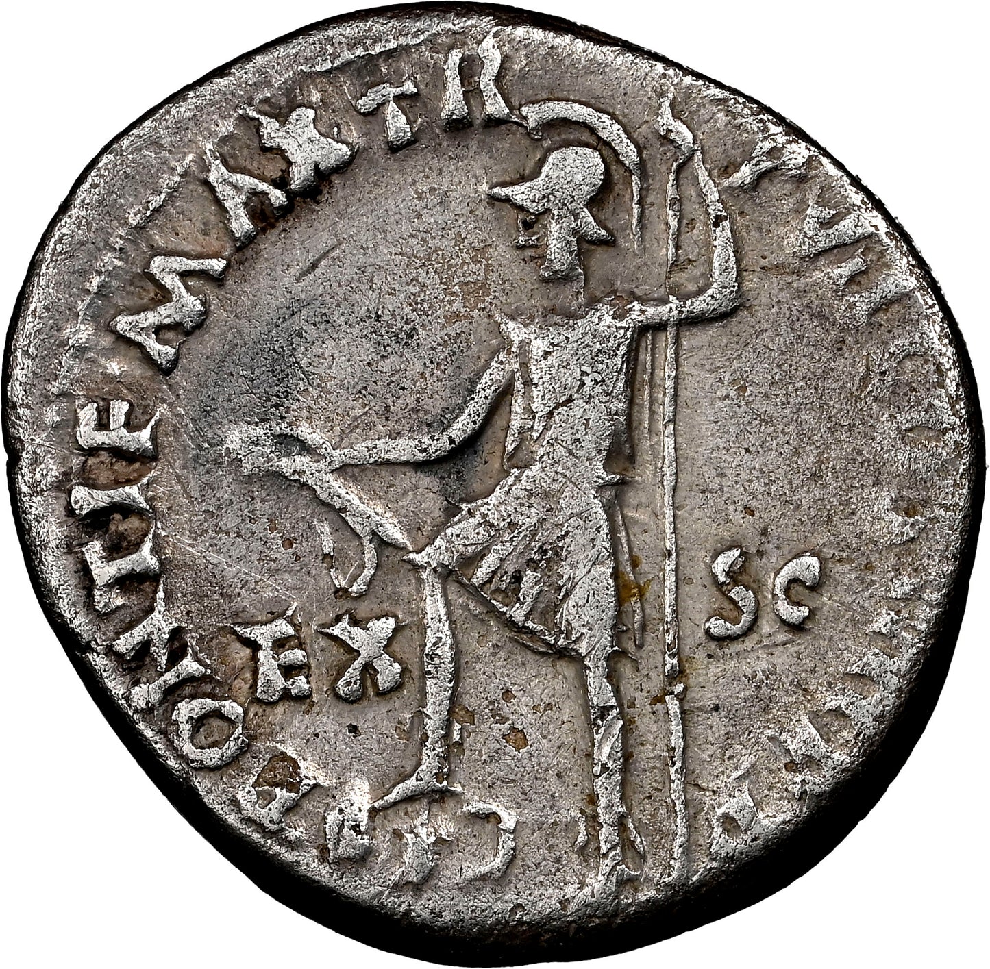Roman Empire - Nero - Silver Denarius - NGC Ch F - RIC:26