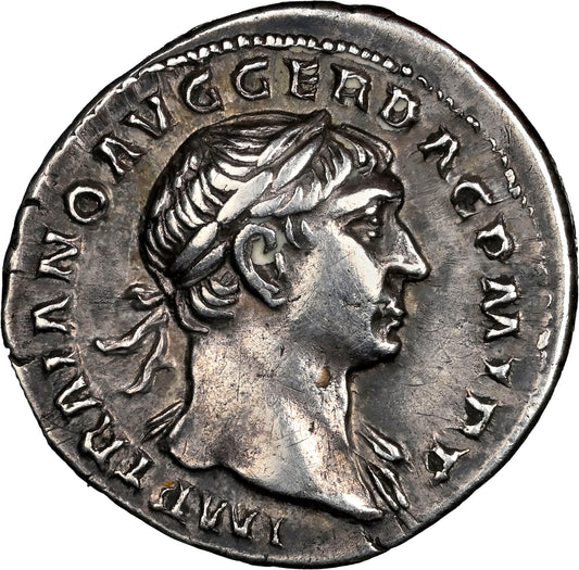 Roman Empire - Trajan - Silver Denarius - NGC XF - RIC:147b