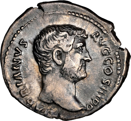 Roman Empire - Hadrian - Silver Denarius - NGC Ch VF - RIC:2240