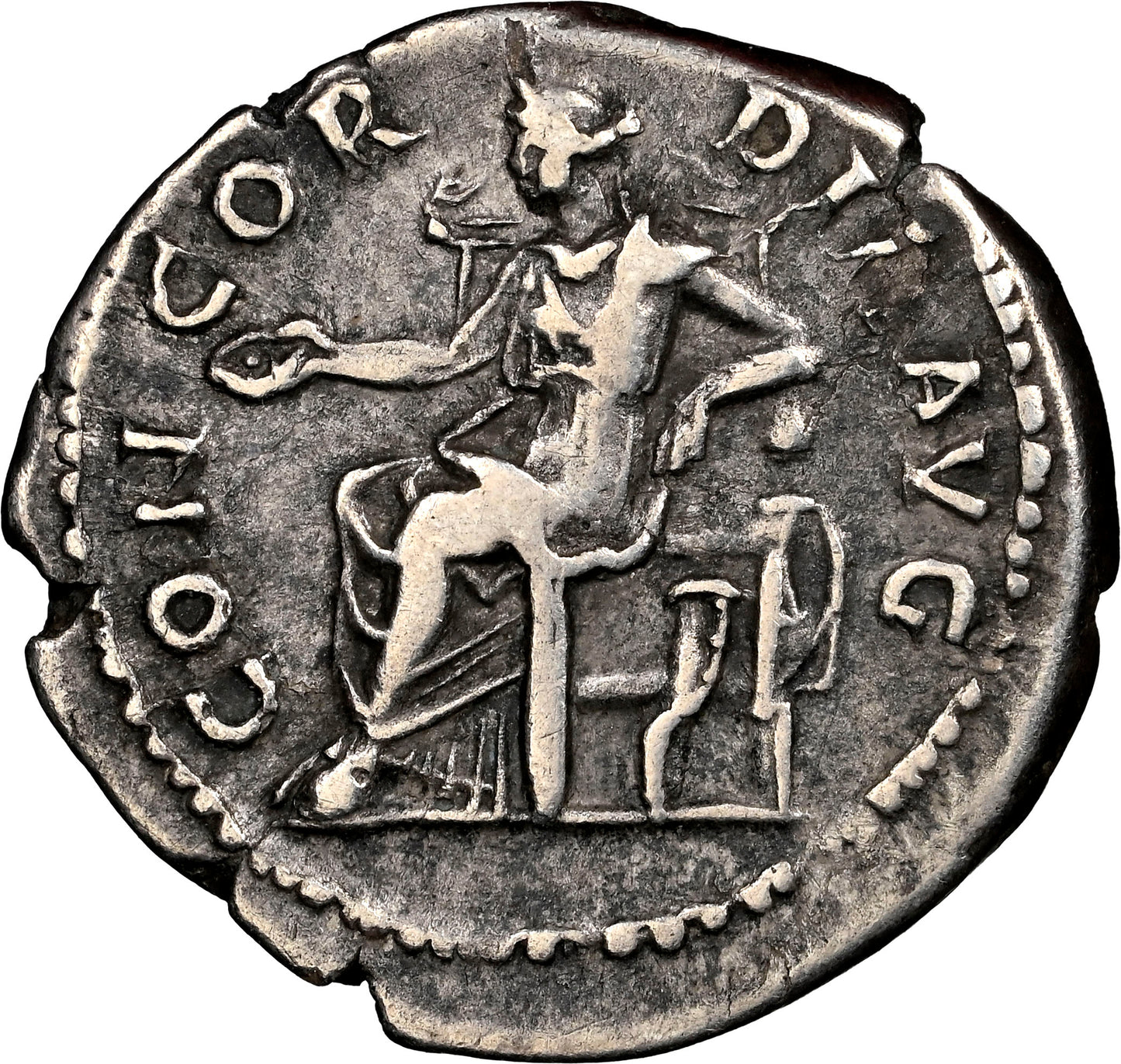 Roman Empire - Sabina - Silver Denarius - NGC VF - RIC:2571