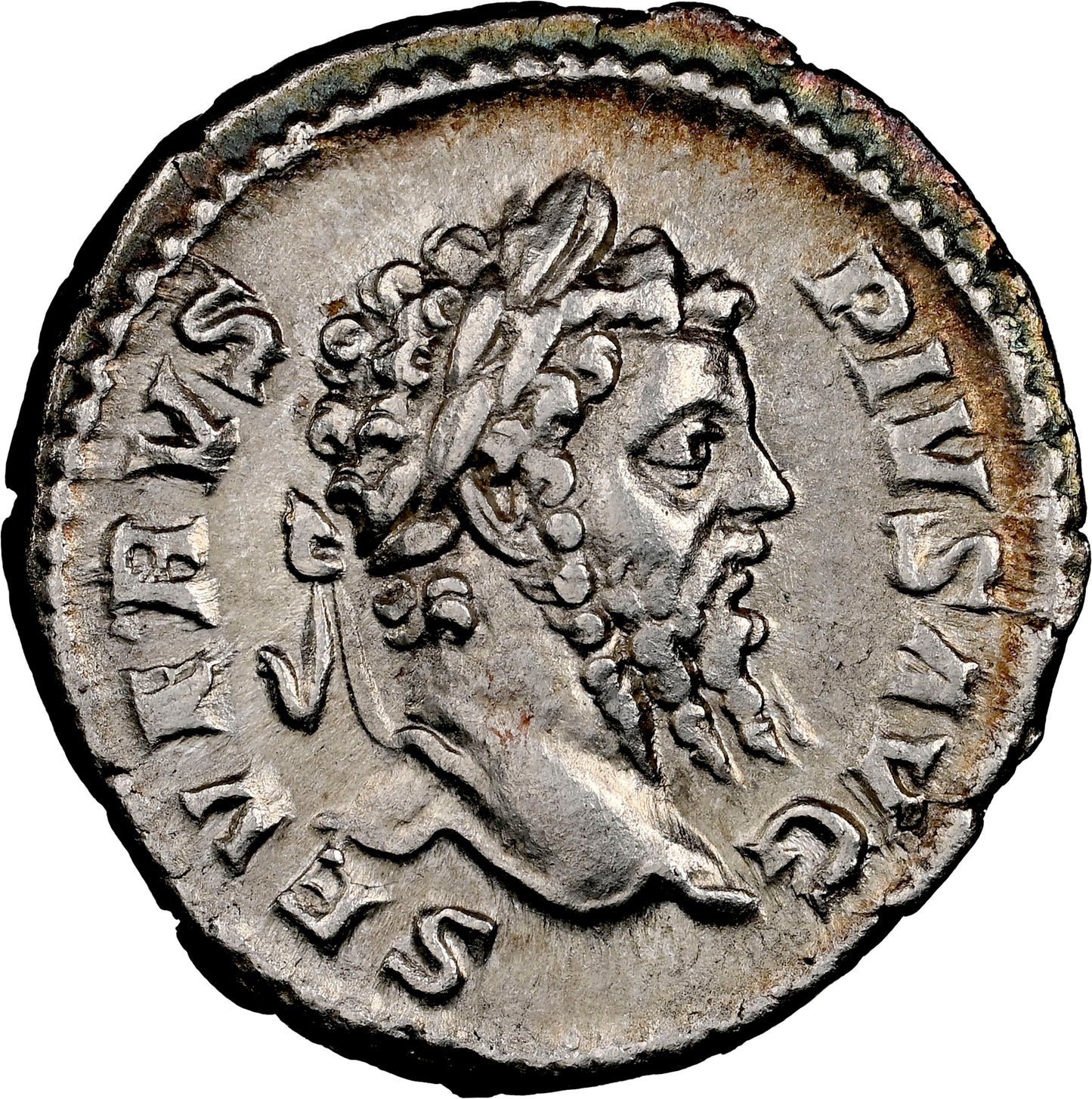 Roman Empire - Septimius Severus - Silver Denarius - NGC XF - Sear:6346