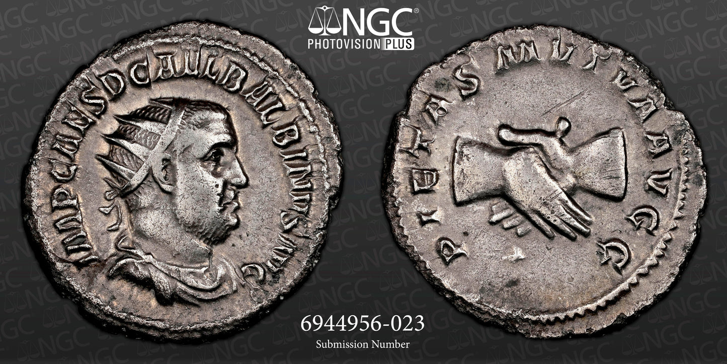 Roman Empire - Balbinus - Silver Double-Denarius - NGC Ch VF - RIC:125c