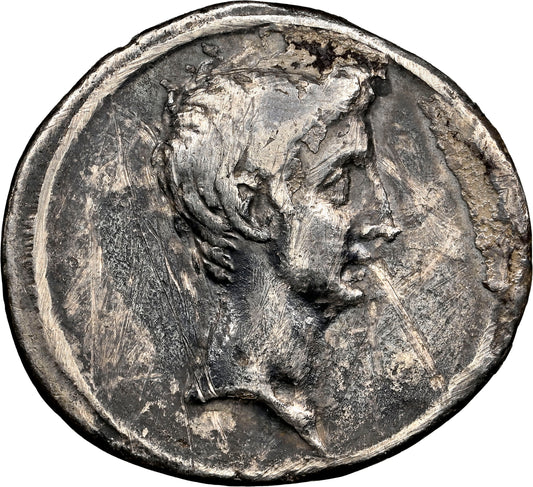 Roman Imperatorial - Octavian (Augustus) - Silver Denarius - NGC VF - RIC:267