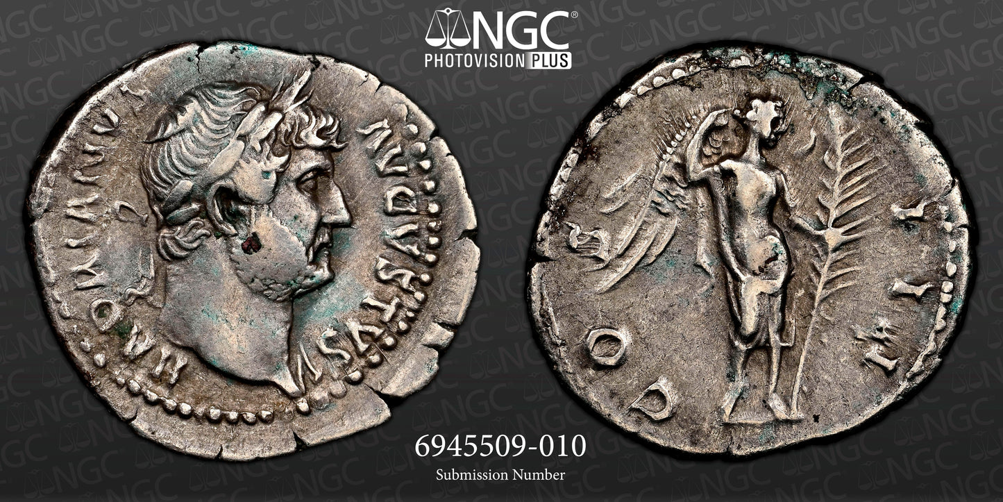 Roman Empire - Hadrian - Silver Denarius - NGC VF - RIC:848