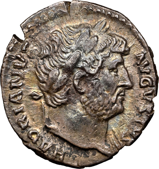 Roman Empire - Hadrian - Silver Denarius - NGC Ch XF - RIC:864