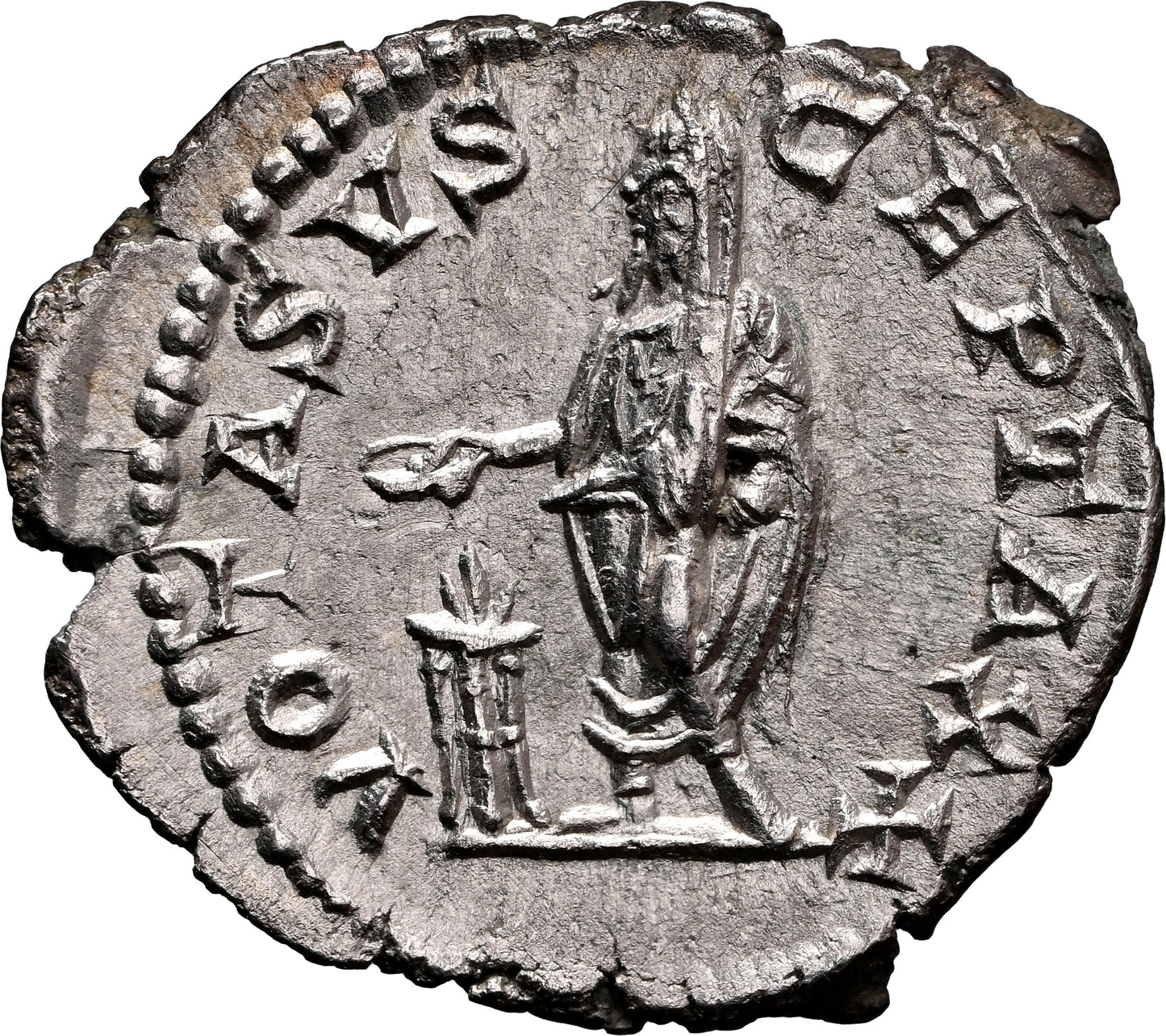 Roman Empire - Septimius Severus - Silver Denarius - NGC Ch AU - RIC:226