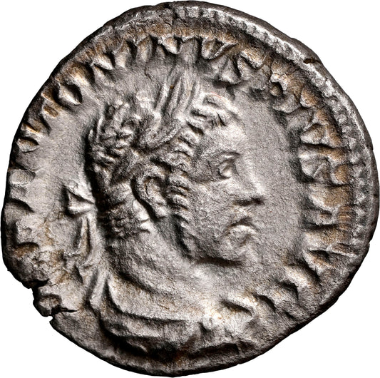 Roman Empire - Elagabalus - Silver Denarius - NGC AU - RIC:42