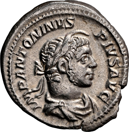 Roman Empire - Elagabalus - Silver Denarius - NGC Ch XF - RIC:46