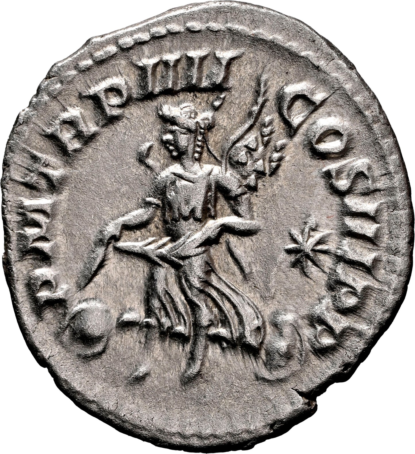 Roman Empire - Elagabalus - Silver Denarius - NGC Ch AU - RIC:45