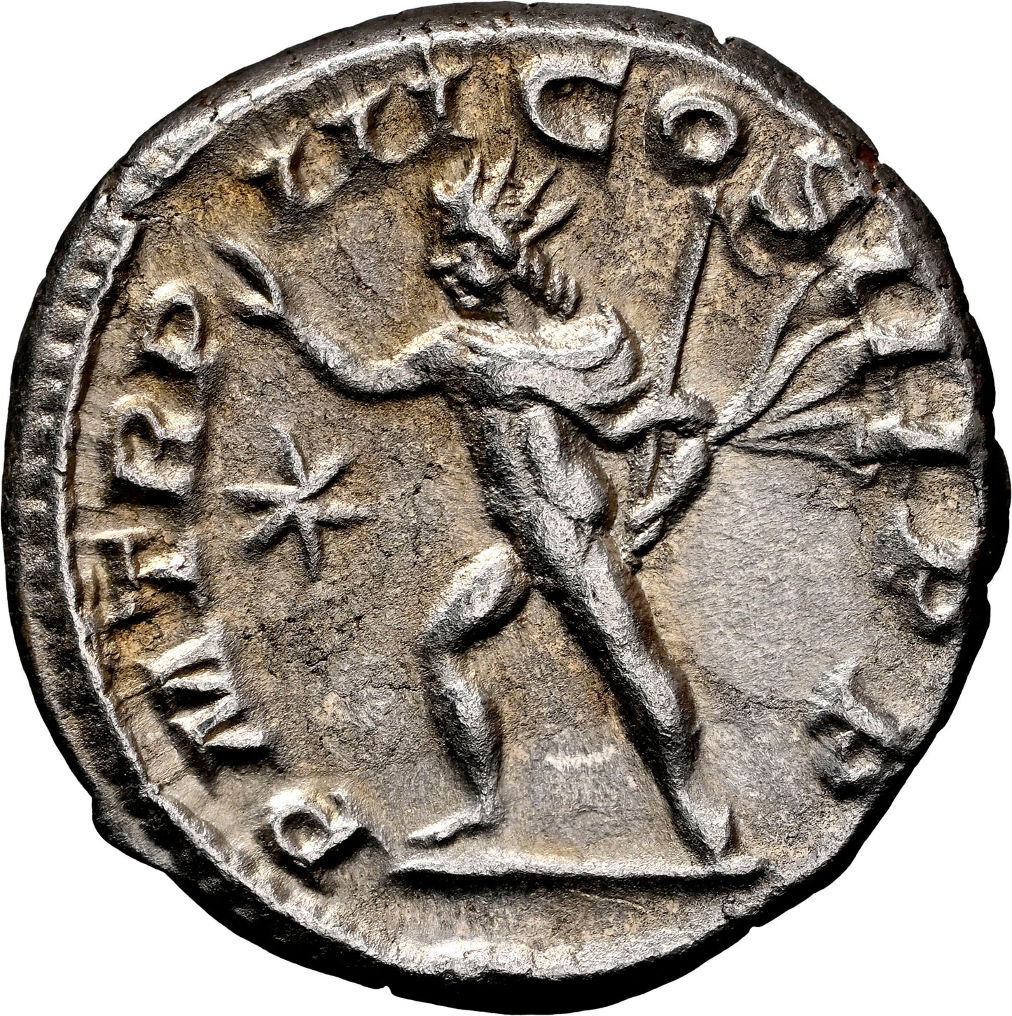 Roman Empire - Elagabalus - Silver Denarius - NGC AU - RIC:28