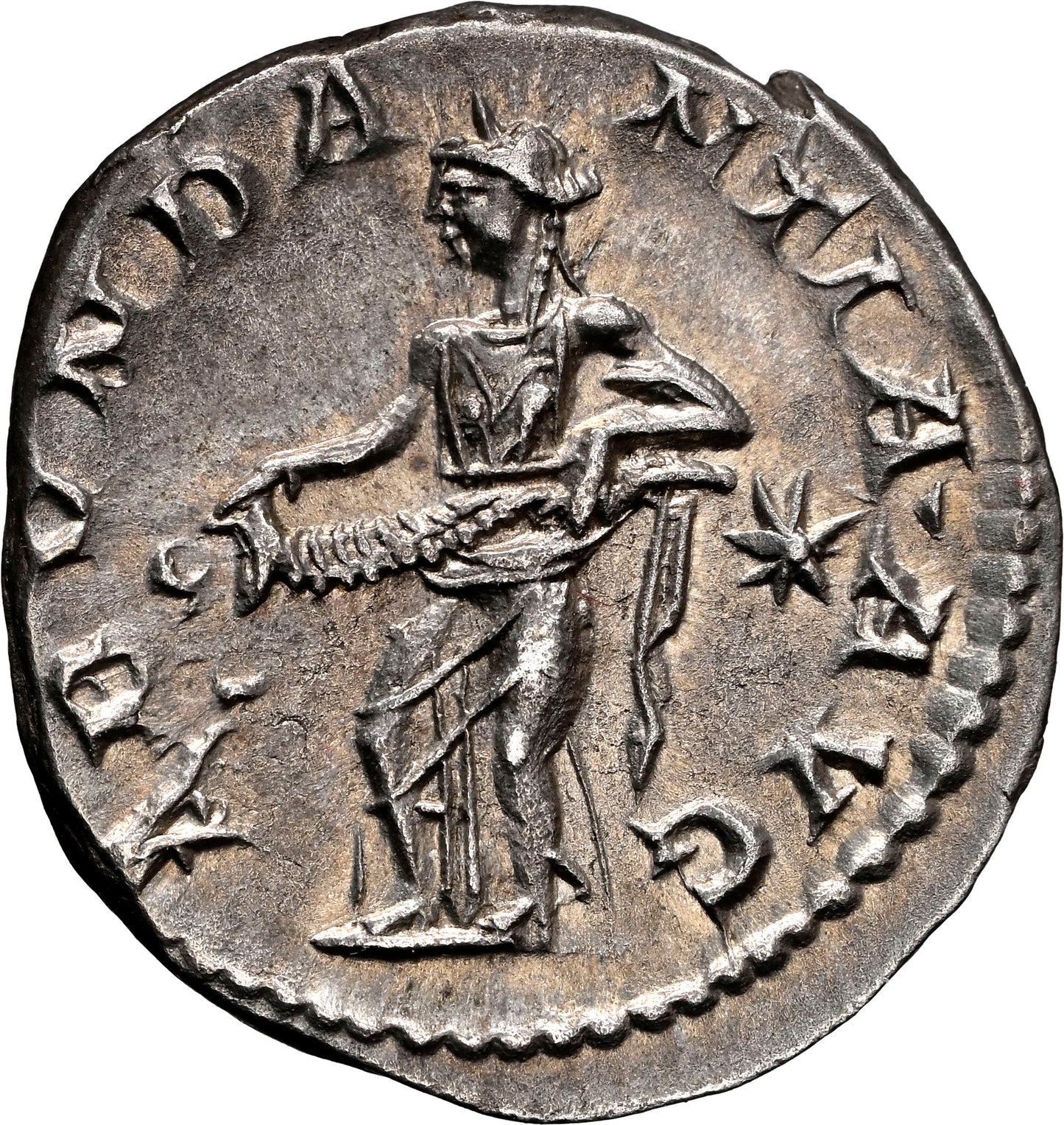 Roman Empire - Elagabalus - Silver Denarius - NGC Ch AU - RIC:56