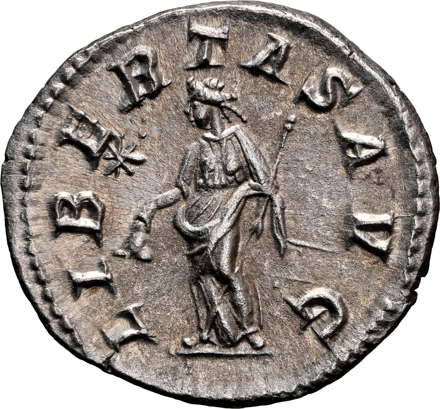 Roman Empire - Elagabalus - Silver Denarius - NGC Ch AU - RIC:107
