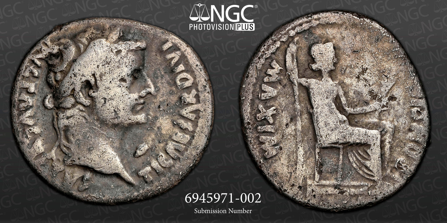 Roman Empire - Tiberius - Silver Denarius - NGC VG - RIC:30