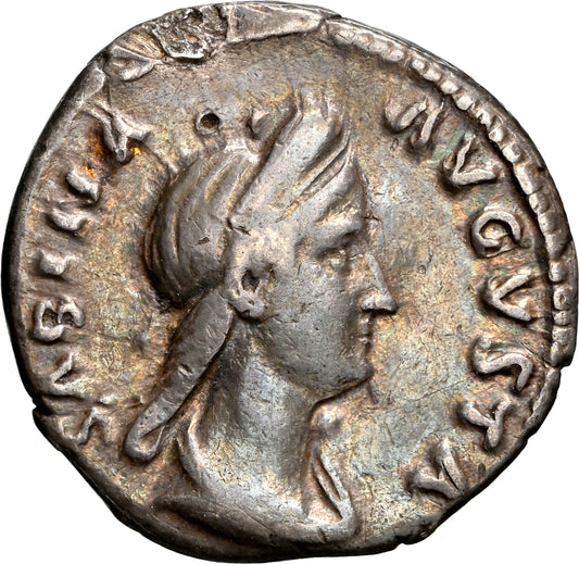 Roman Empire - Sabina - Plated Denarius - NGC VF - RIC:395a