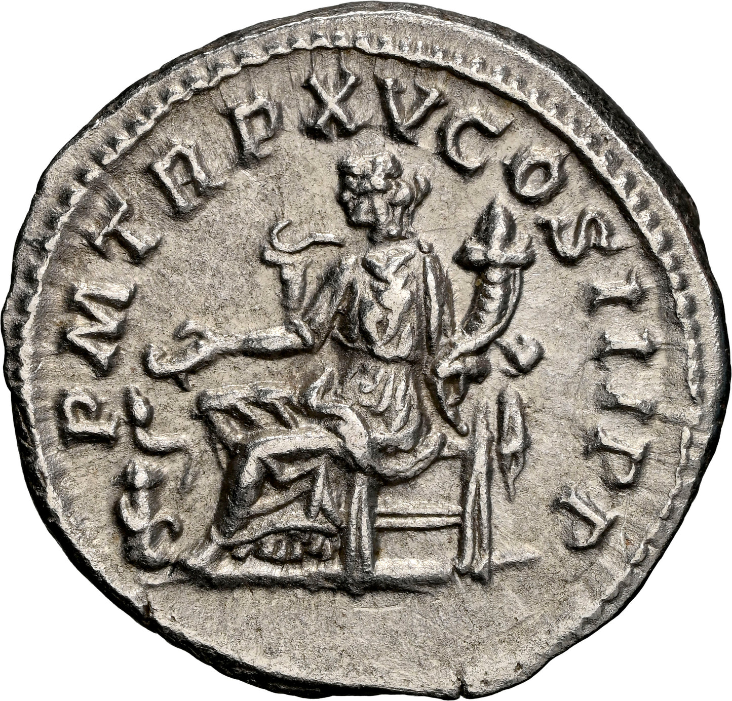 Roman Empire - Caracalla - Silver Denarius - NGC Ch XF - RIC:196