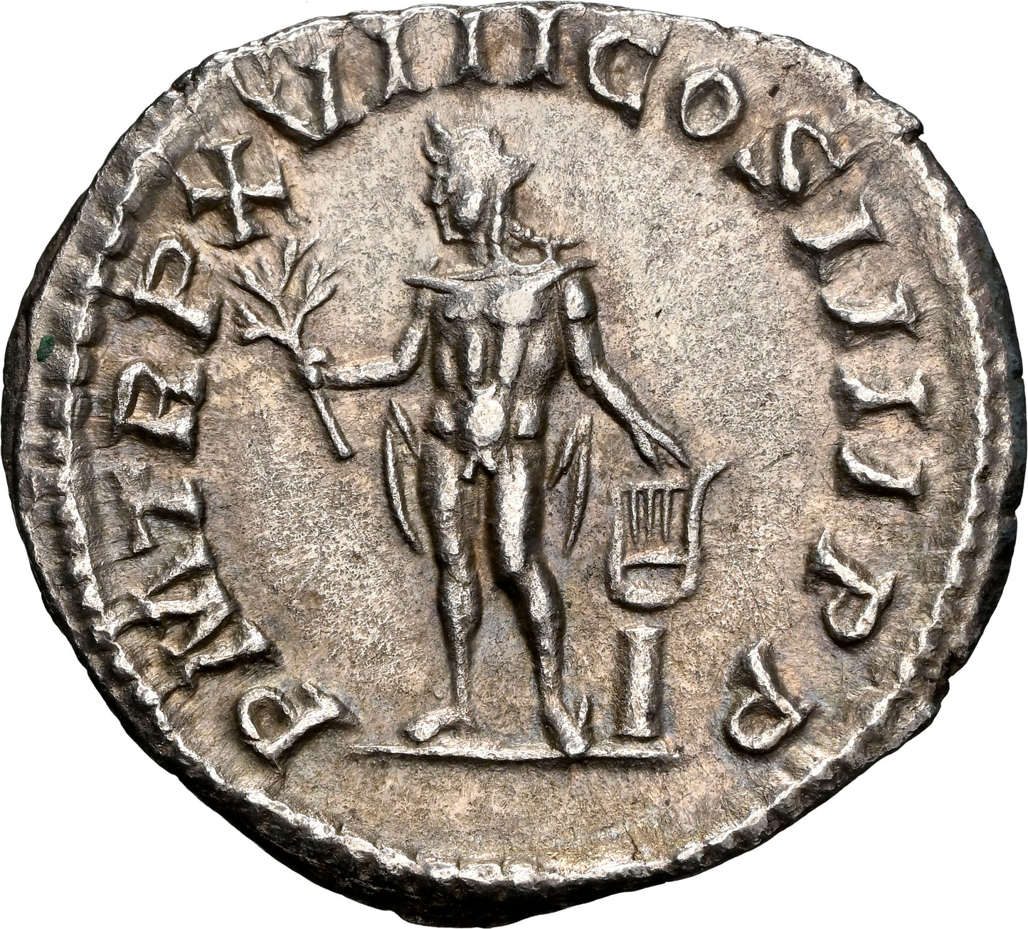 Roman Empire - Caracalla - Silver Denarius - NGC Ch AU - RIC:254