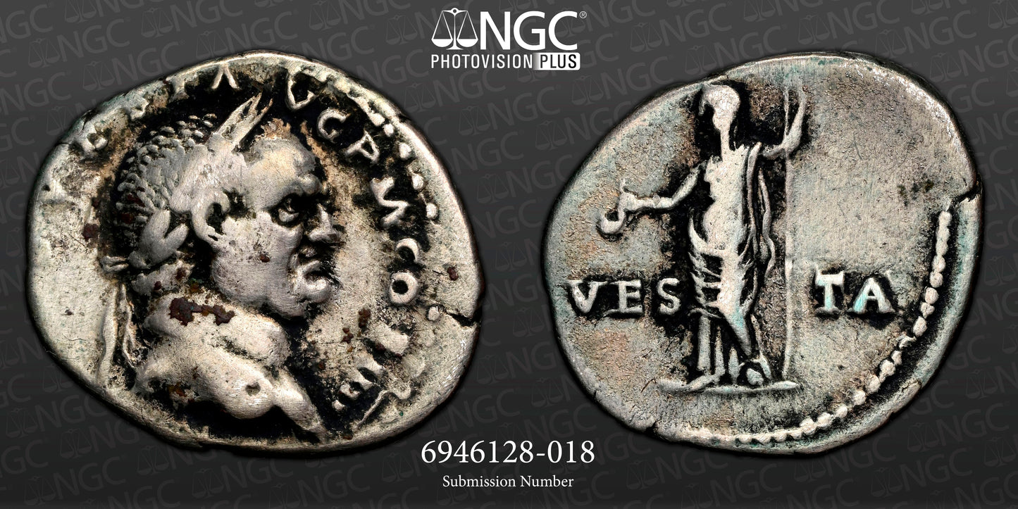 Roman Empire - Vespasian - Silver Denarius - NGC VF - RIC:50