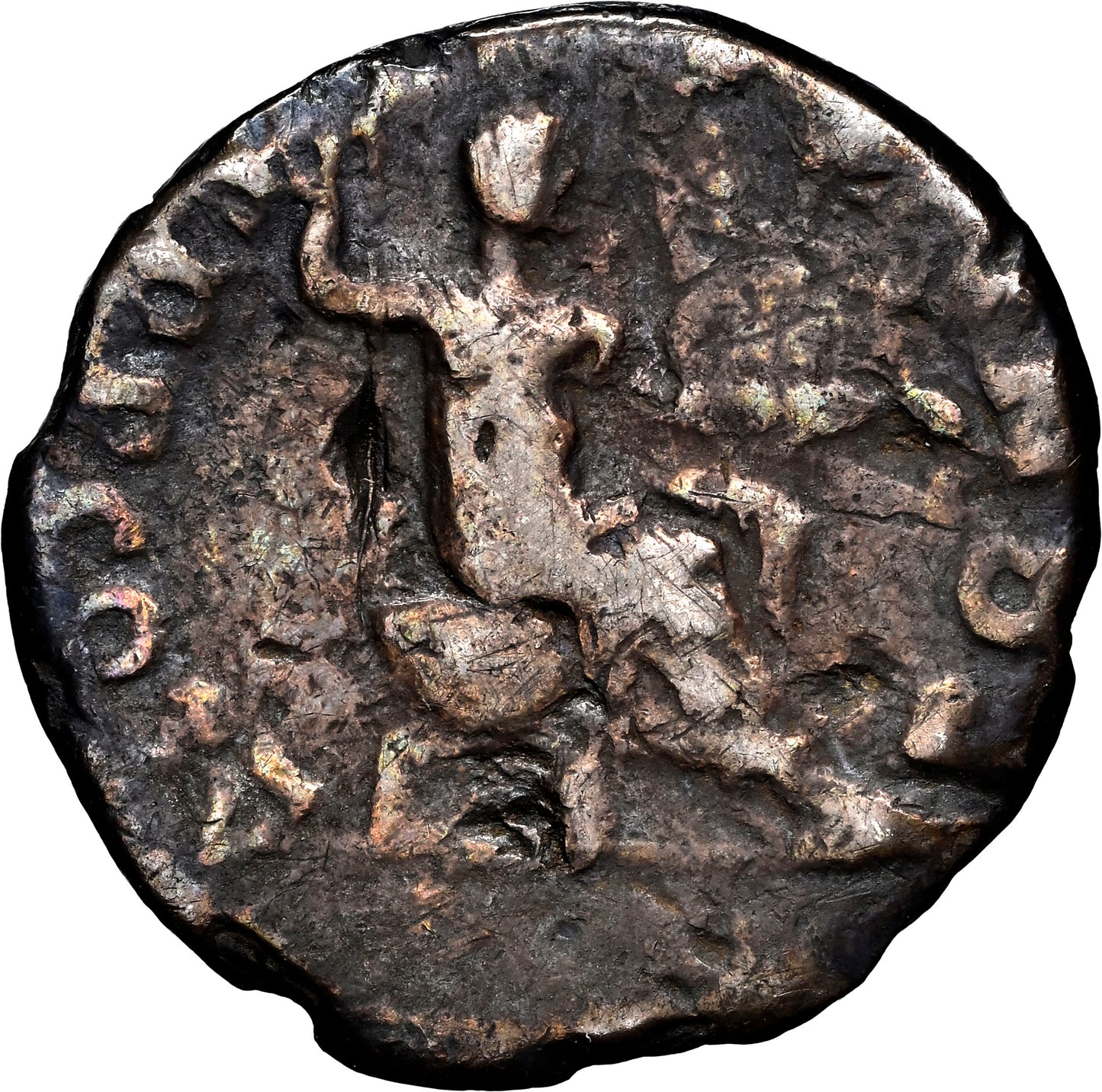 Roman Empire - Vespasian - Silver Denarius - NGC F - RIC:44