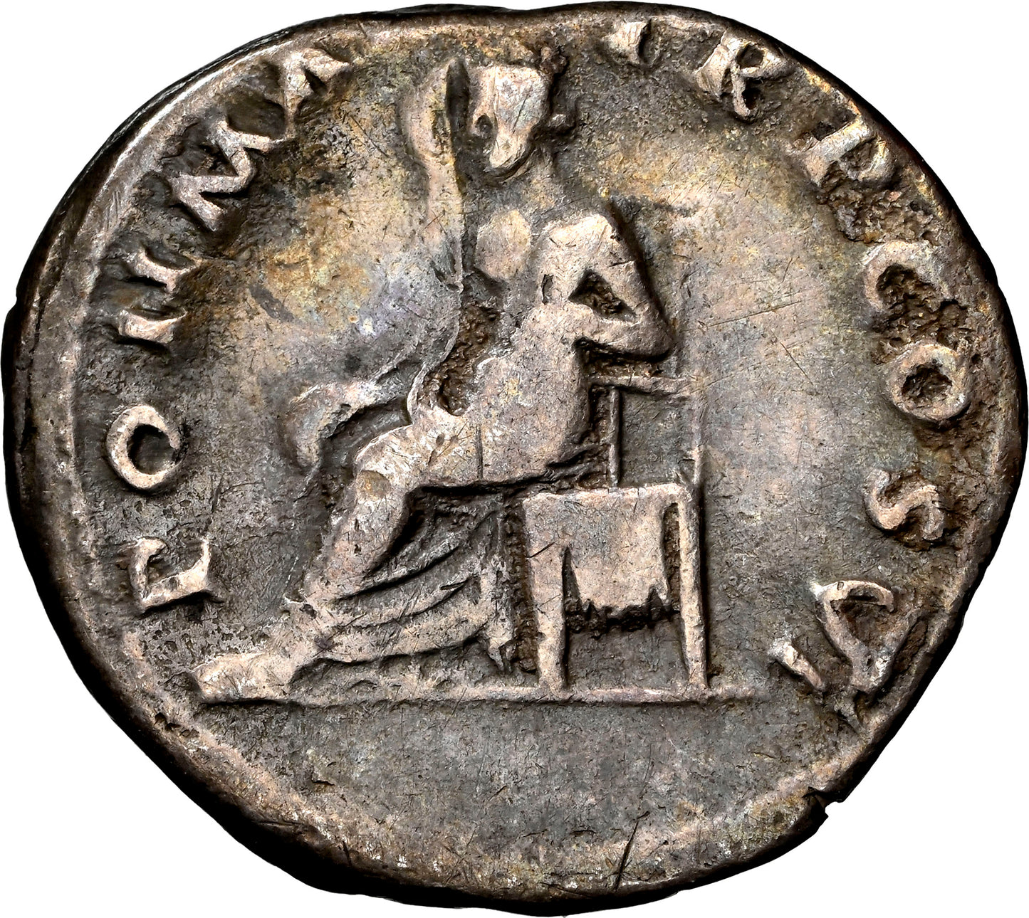 Roman Empire - Vespasian - Silver Denarius - NGC F - RIC:91