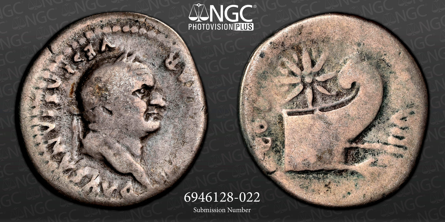 Roman Empire - Vespasian - Silver Denarius - NGC VG - RIC:108