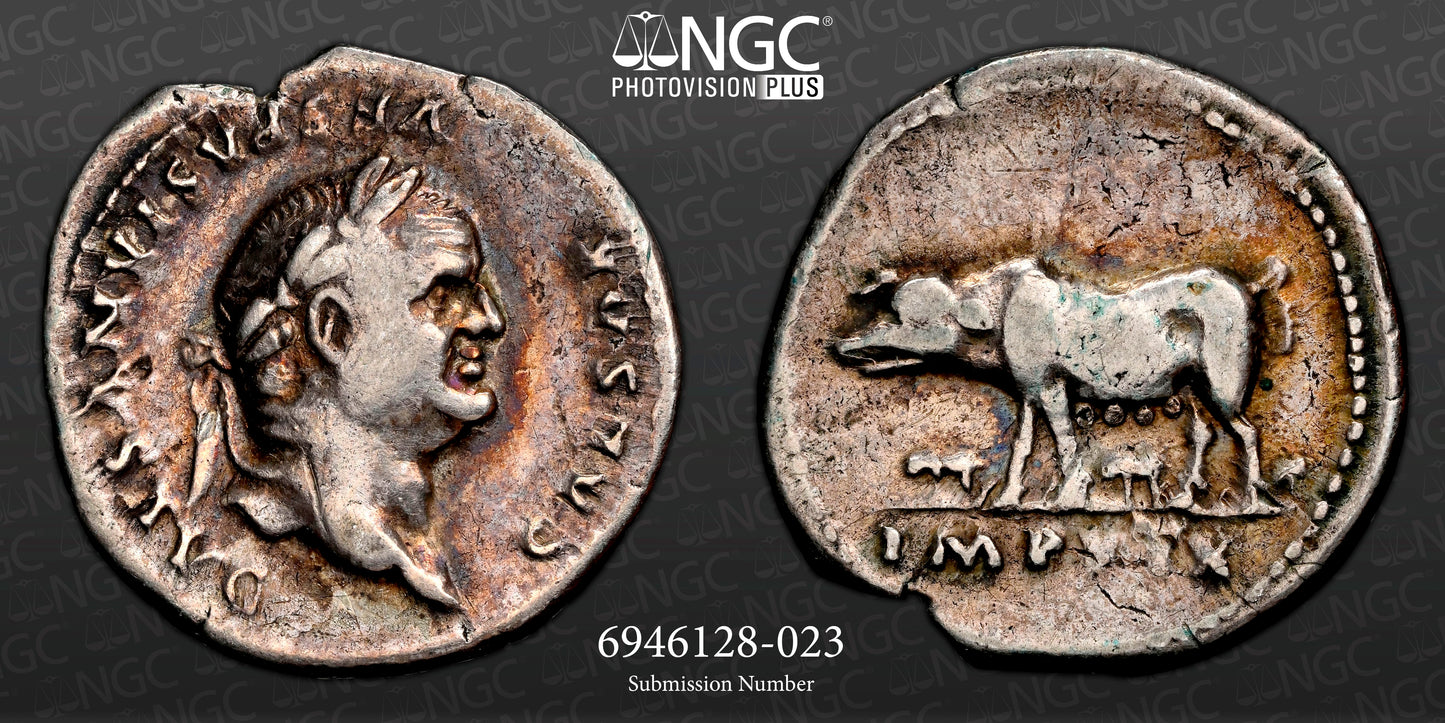 Roman Empire - Vespasian - Silver Denarius - NGC VF - RIC:109