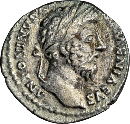 Roman Empire - Marcus Aurelius - Silver Denarius - NGC Ch VF - RIC:92