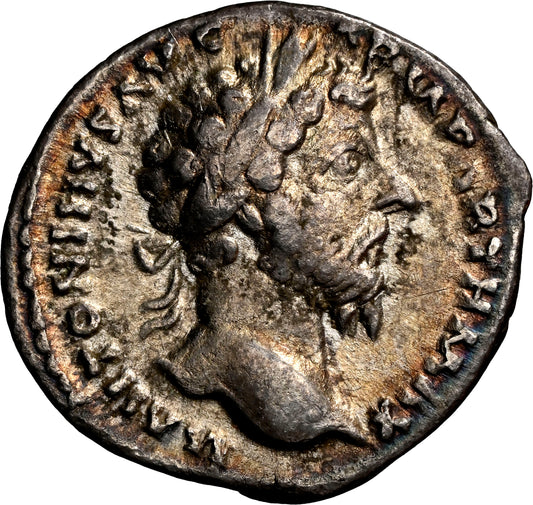 Roman Empire - Marcus Aurelius - Silver Denarius - NGC VF - RIC:171