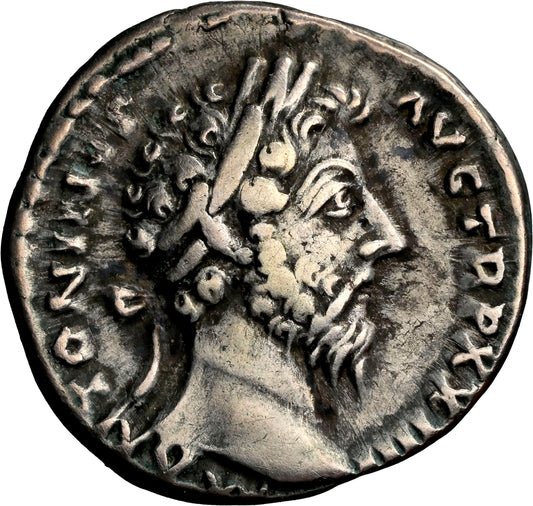 Roman Empire - Marcus Aurelius - Silver Denarius - NGC VF - RIC:216