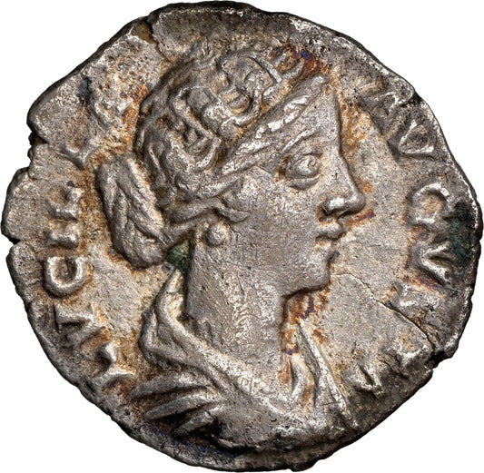 Roman Empire - Lucilla - Silver Denarius - NGC Ch VF