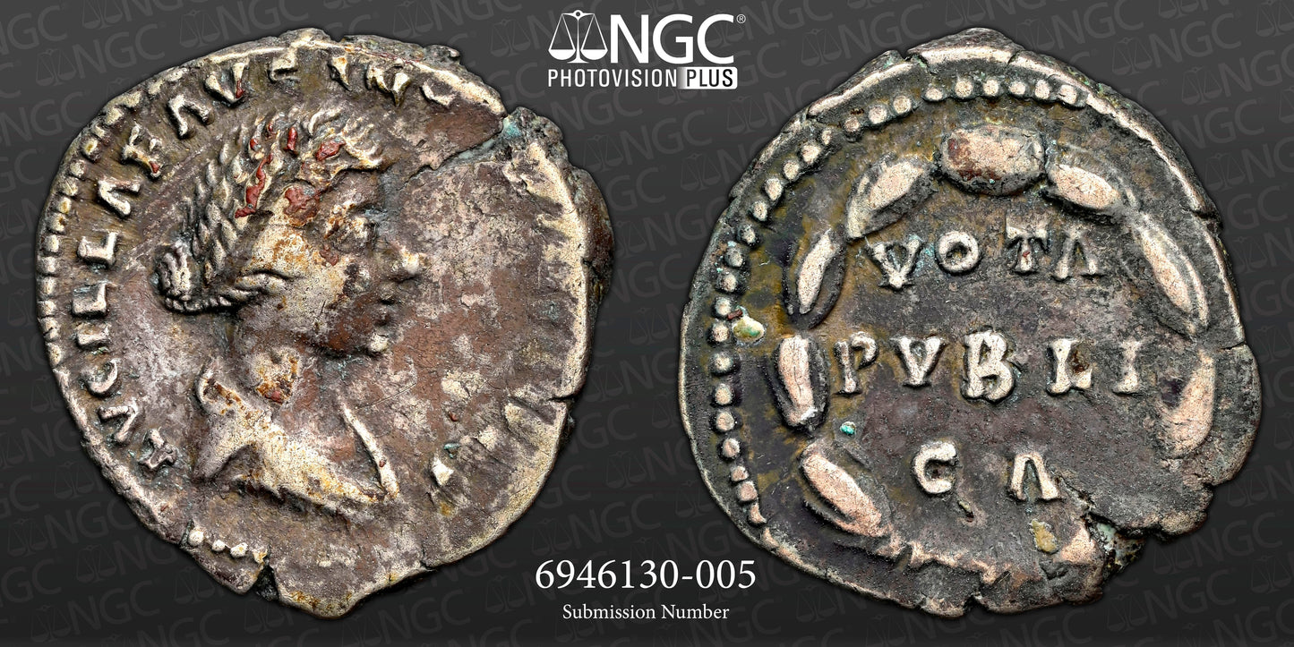 Roman Empire - Lucilla - Silver Denarius - NGC Ch VF - RIC 791