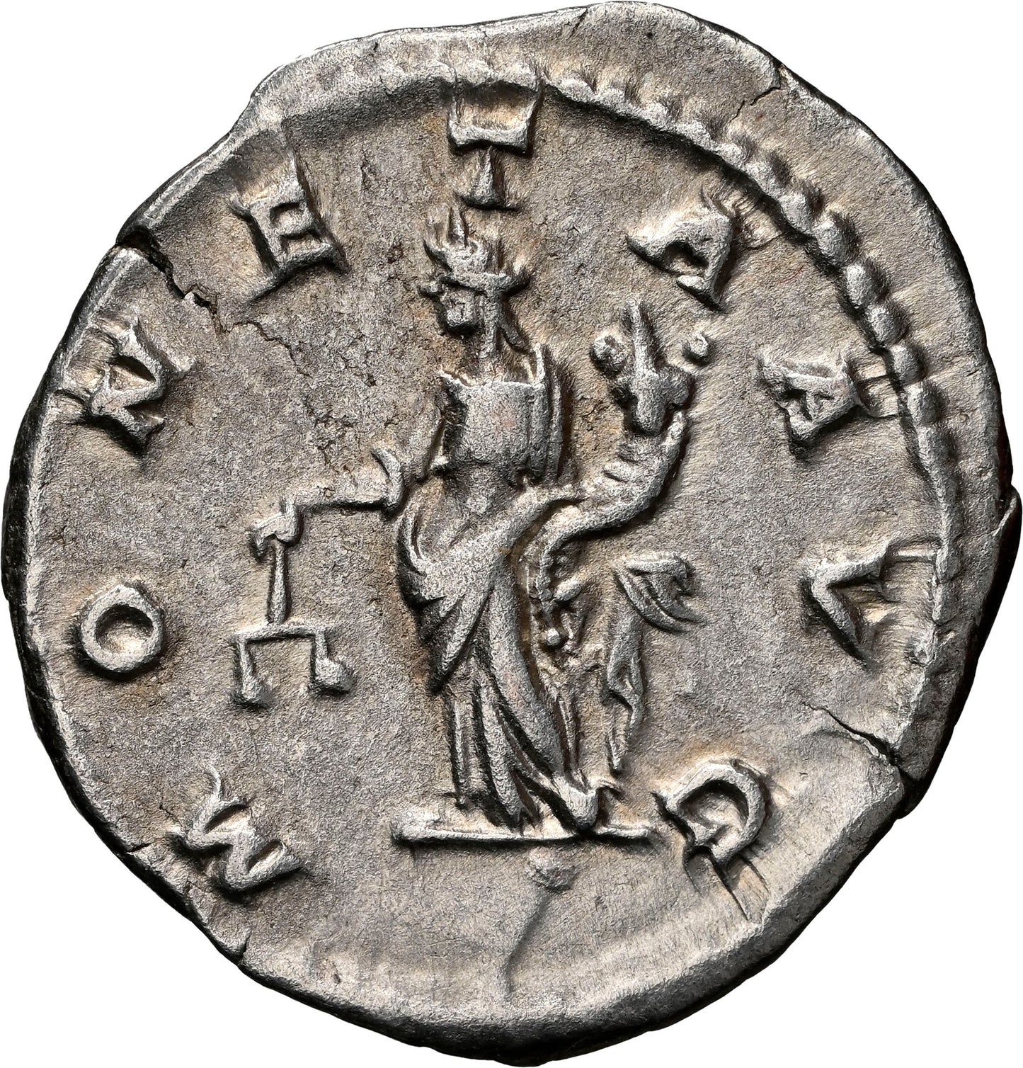 Roman Empire - Caracalla - Silver Denarius - NGC XF - RIC:308