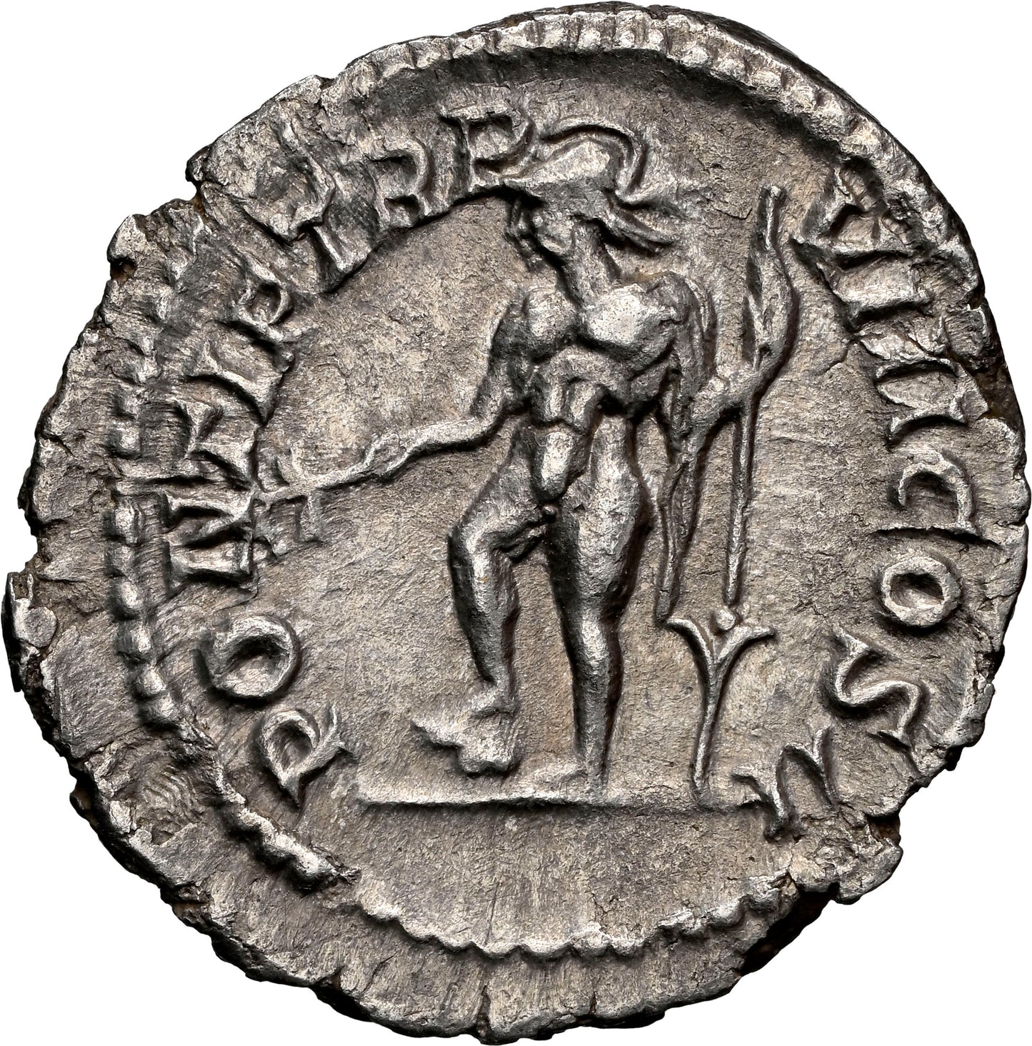 Roman Empire - Caracalla - Silver Denarius - NGC AU - RIC:80b