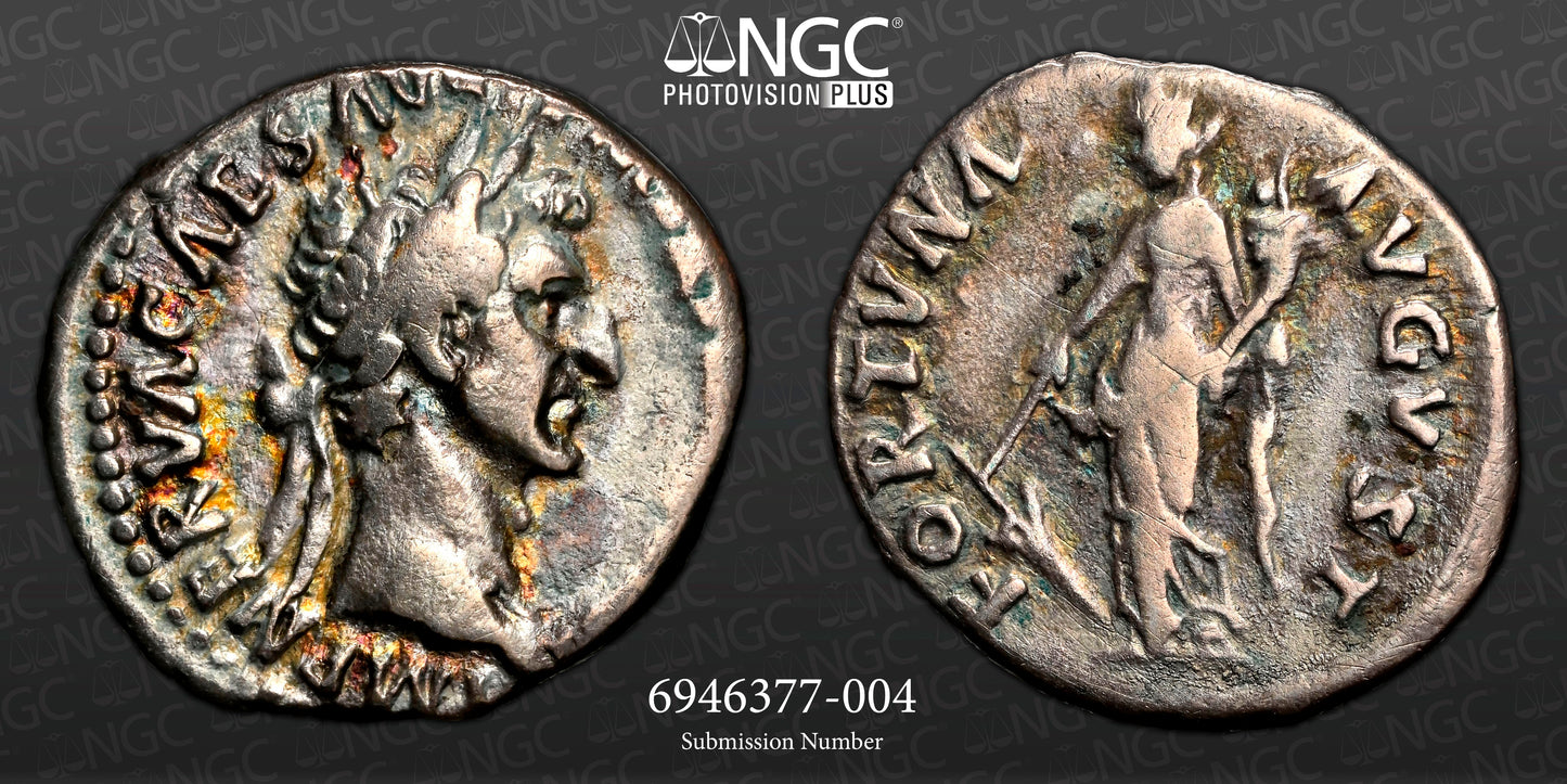 Roman Empire - Nerva - Silver Denarius - NGC Ch F - RIC:4