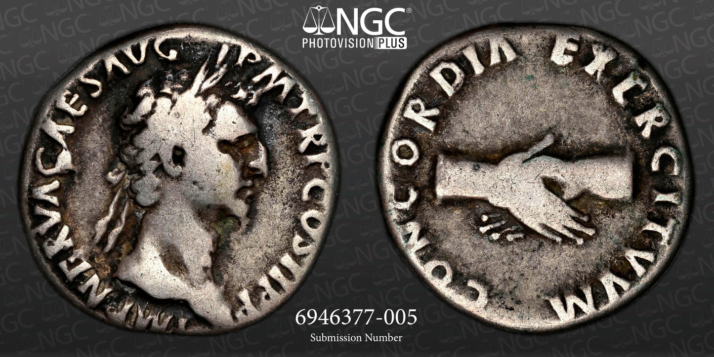 Roman Empire - Nerva - Silver Denarius - NGC VG - RIC:2