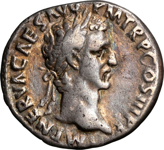 Roman Empire - Nerva - Silver Denarius - NGC Ch F - RIC:13