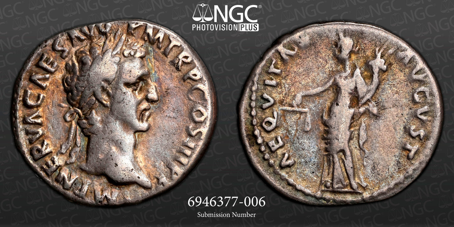 Roman Empire - Nerva - Silver Denarius - NGC Ch F - RIC:13