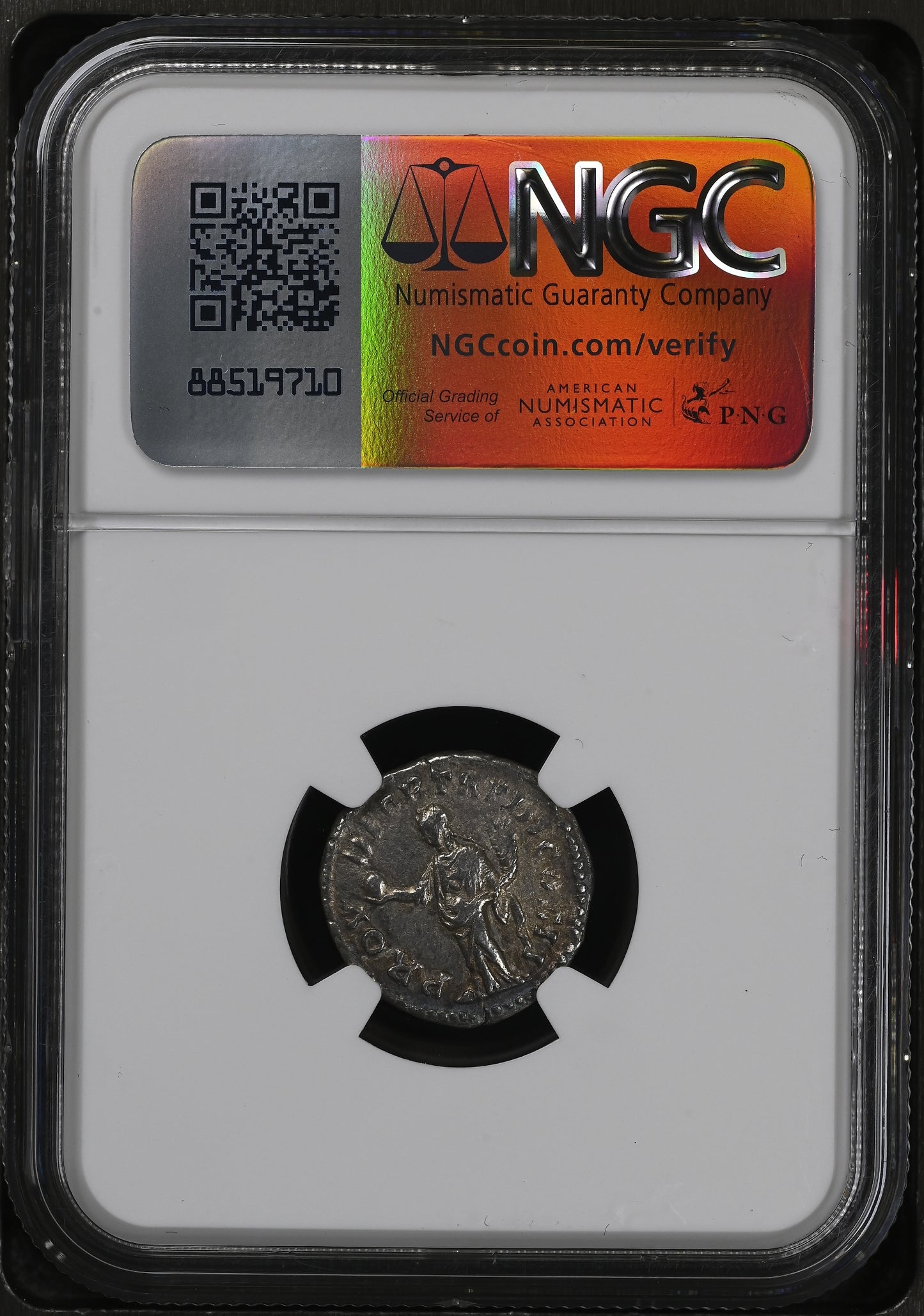 Roman Empire - Lucius Verus - Silver Denarius - NGC Ch VF - RIC:485